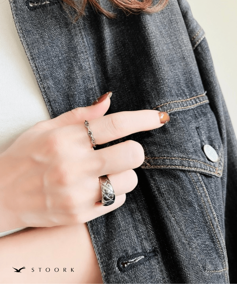 Skinny Link Chain Ring - stoork