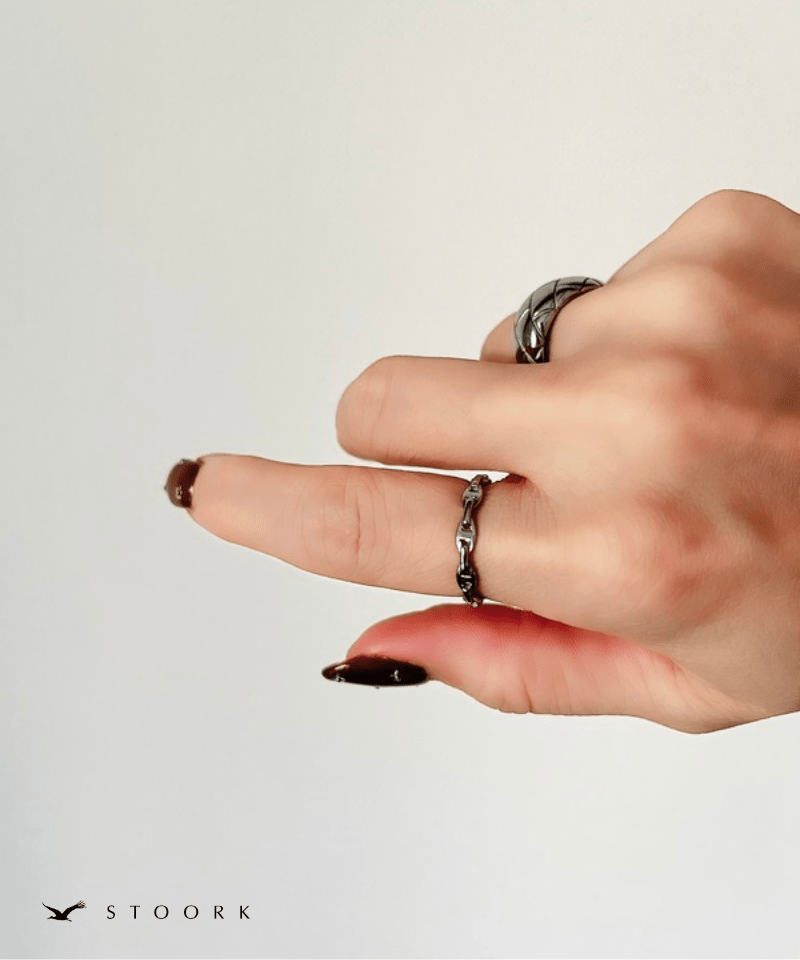 Skinny Link Chain Ring - stoork