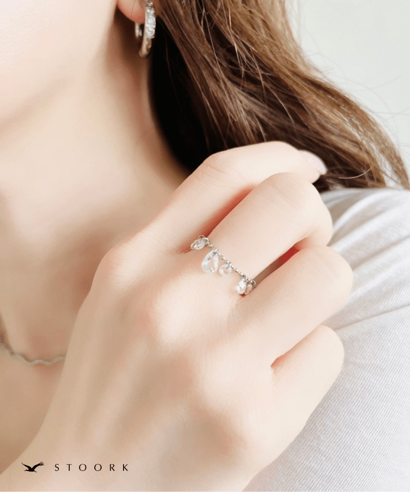 Slider Crystal Ring - stoork