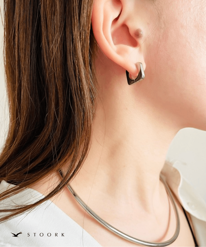 Soft Square Hoop Pierce - stoork