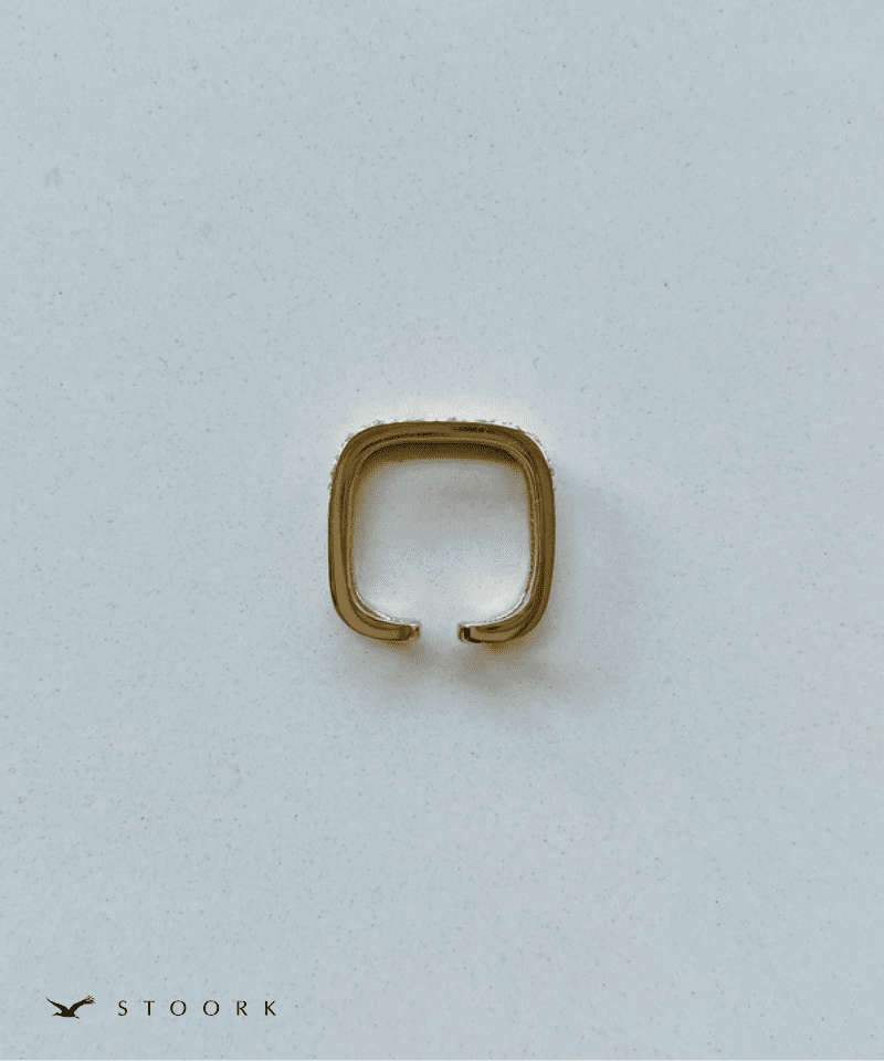 Square Double Line Ring - stoork