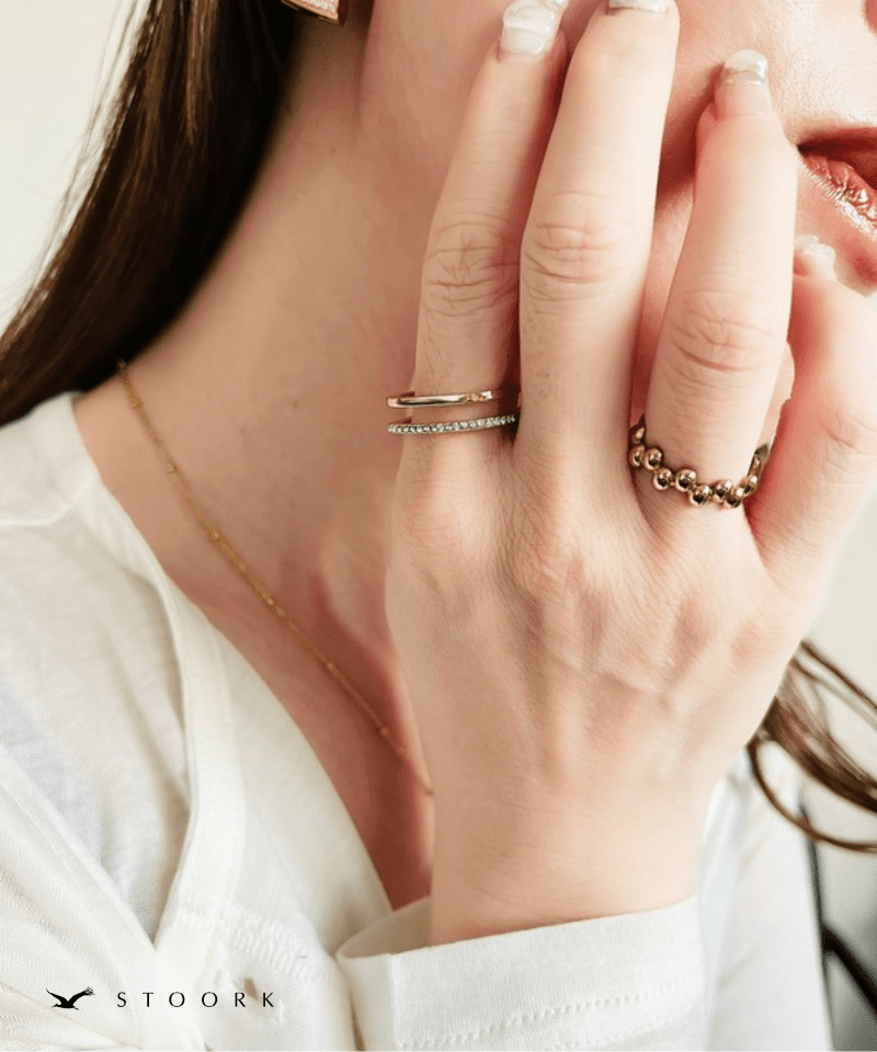 Square Double Line Ring - stoork