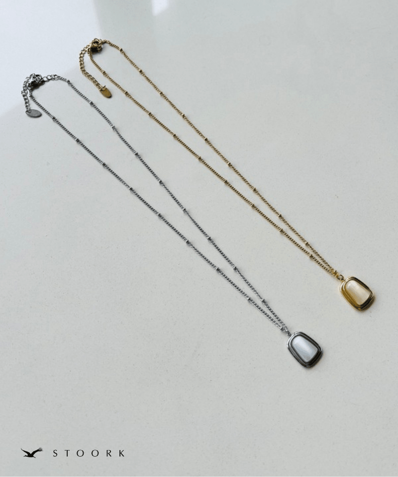 Square Stone Necklace - stoork