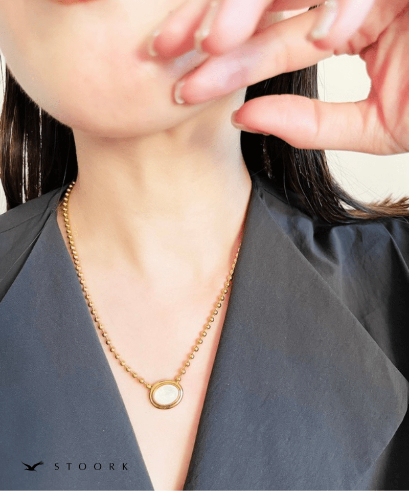 Stone Top Ball Necklace - stoork