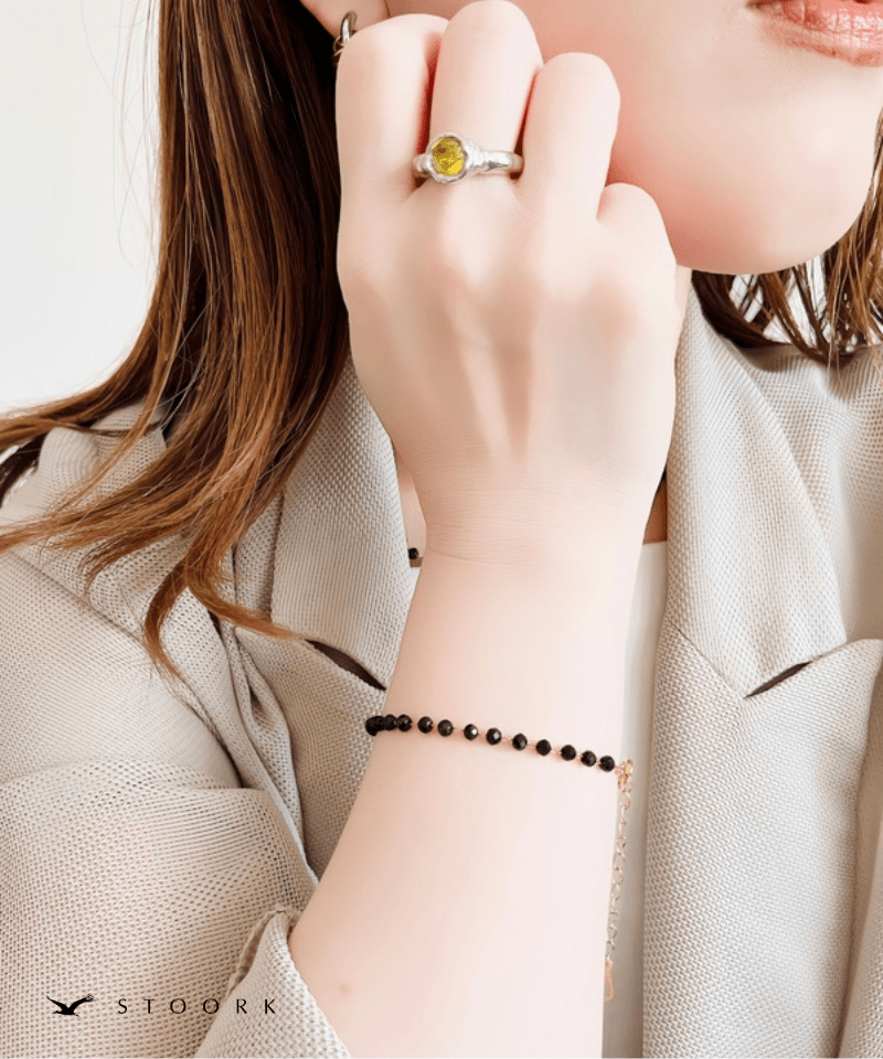 Tiny Black Beads Bracelet - stoork