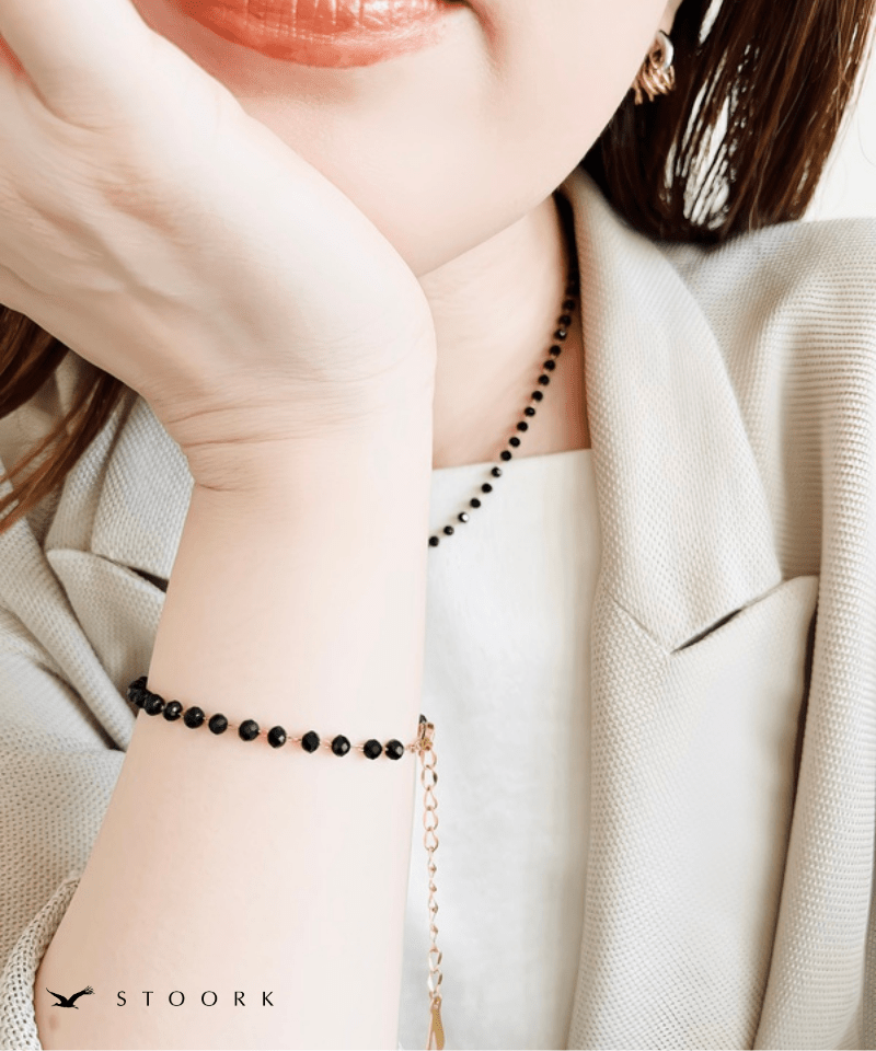 Tiny Black Beads Bracelet - stoork