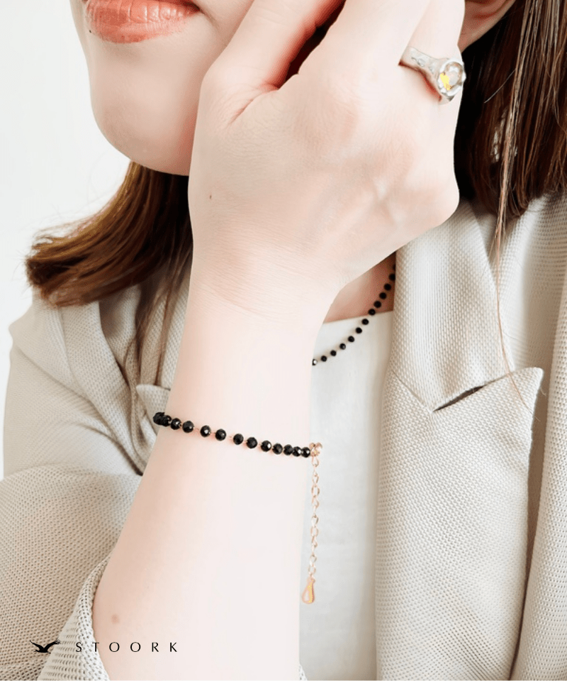 Tiny Black Beads Bracelet - stoork