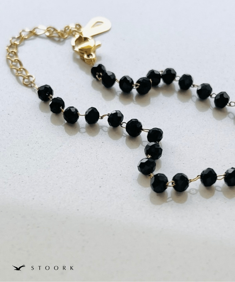 Tiny Black Beads Bracelet - stoork
