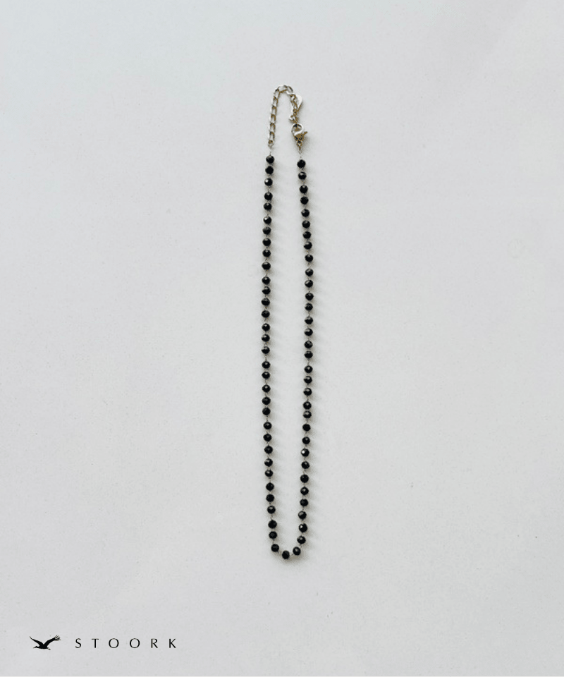 Tiny Black Beads Necklace - stoork
