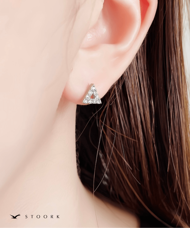 Triangle Stone Pierce | 金属アレルギー対応アクセサリー通販ショップ