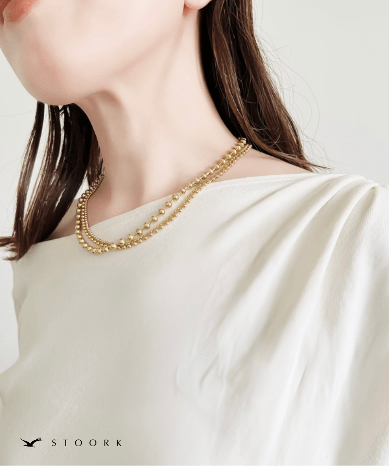 Triple Ball Layered Necklace - stoork