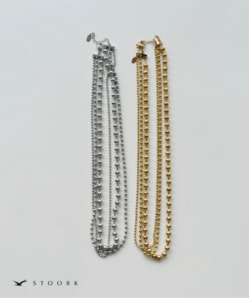 Triple Ball Layered Necklace - stoork