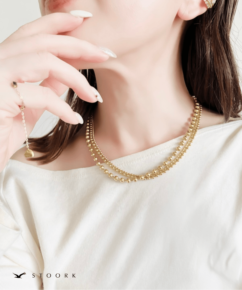 Triple Ball Layered Necklace - stoork