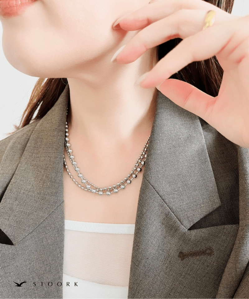 Triple Ball Layered Necklace - stoork