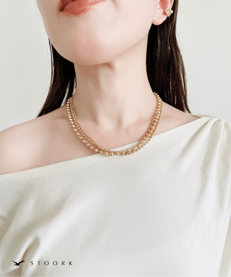 Triple Ball Layered Necklace - stoork