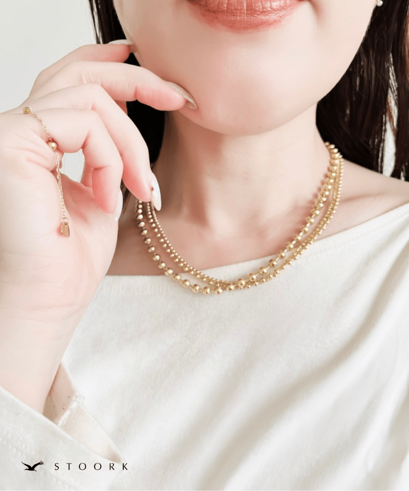Triple Ball Layered Necklace - stoork