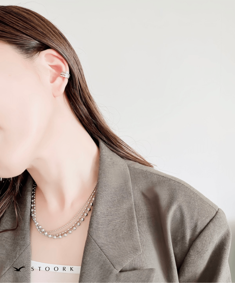 Triple Line Pearl Ear Cuff - stoork