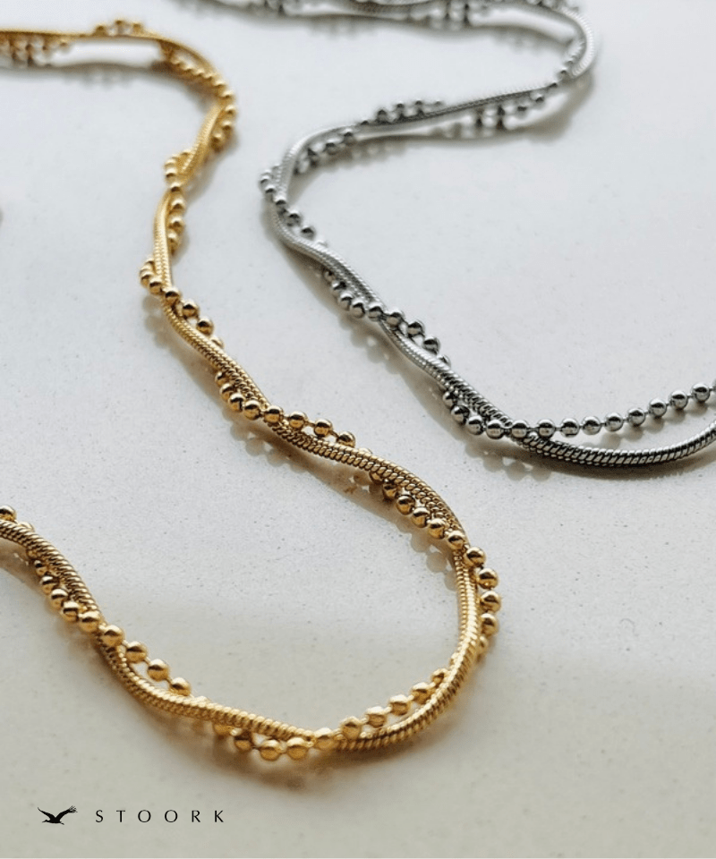 Twist Ball Line Necklace - stoork