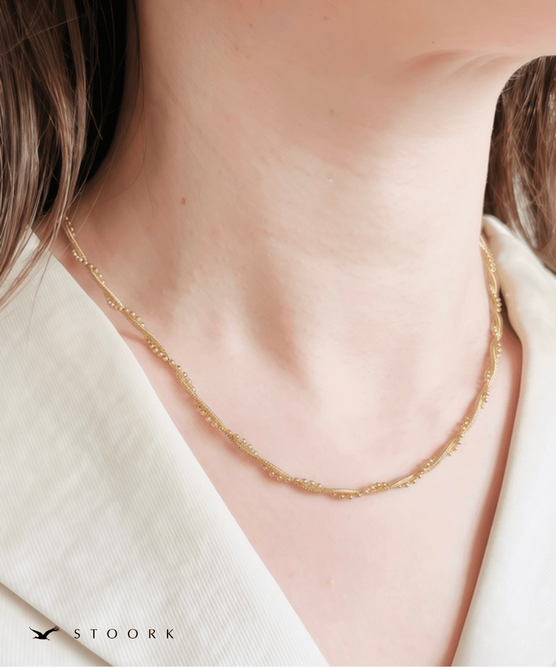 Twist Ball Line Necklace - stoork