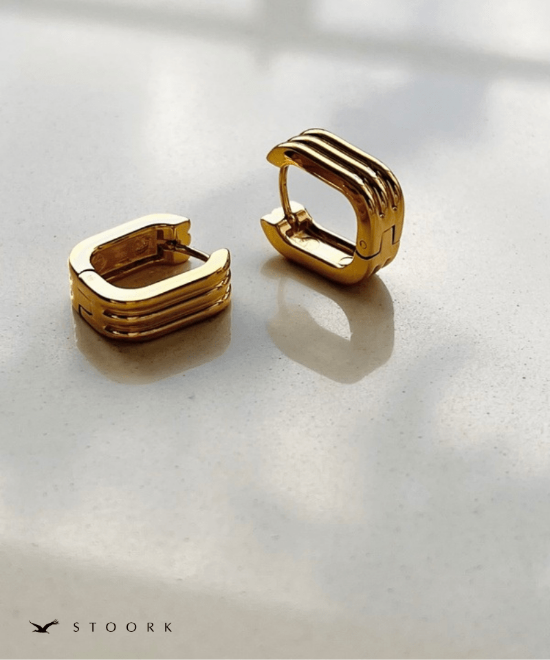 Vertical Line Mini Hoop Pierce - stoork