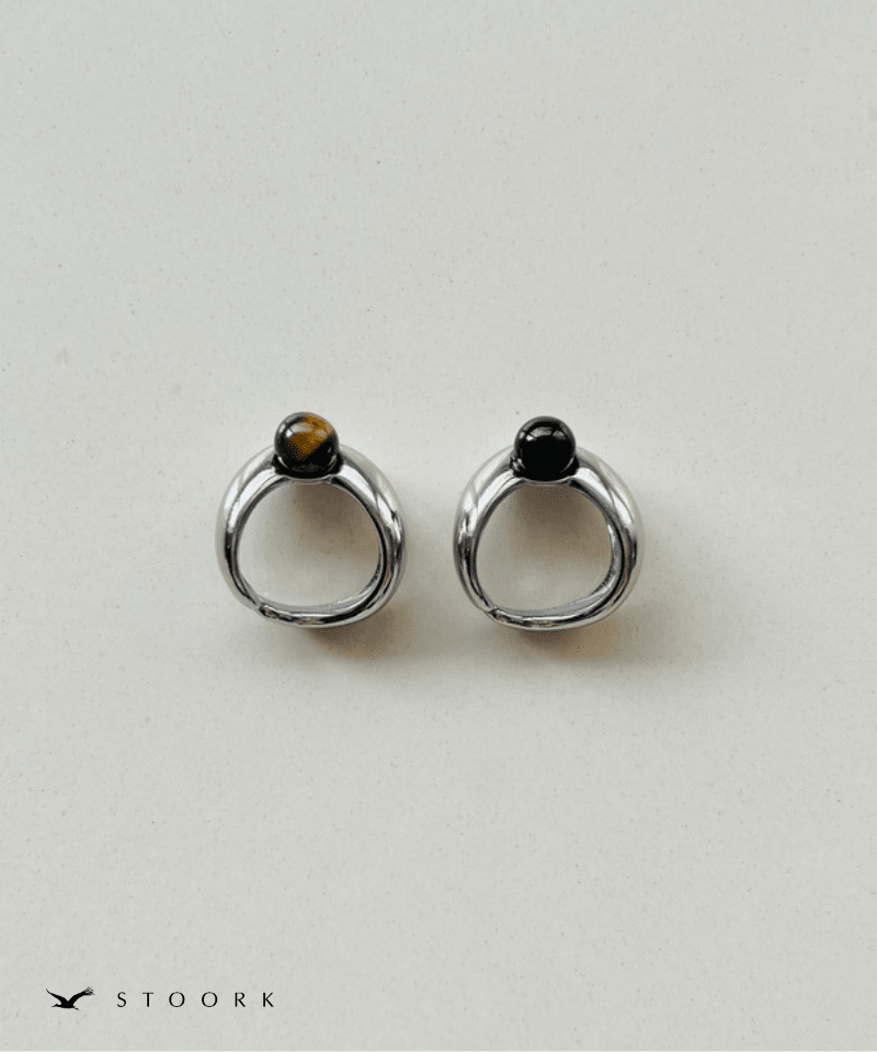 Volume Wave Stone Ring - stoork