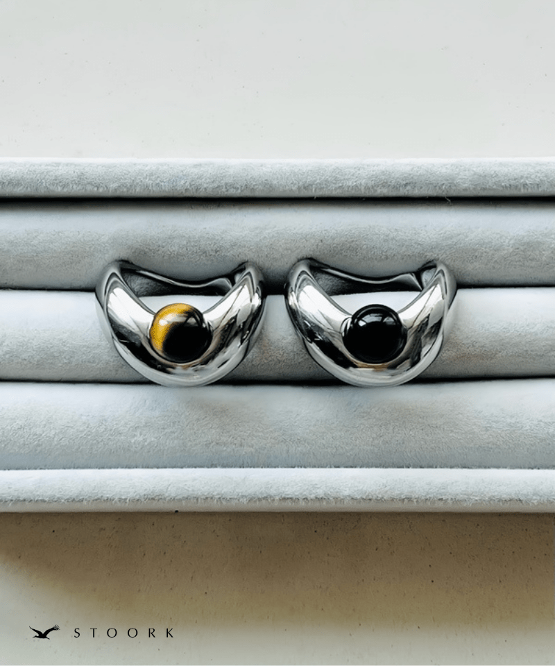 Volume Wave Stone Ring - stoork