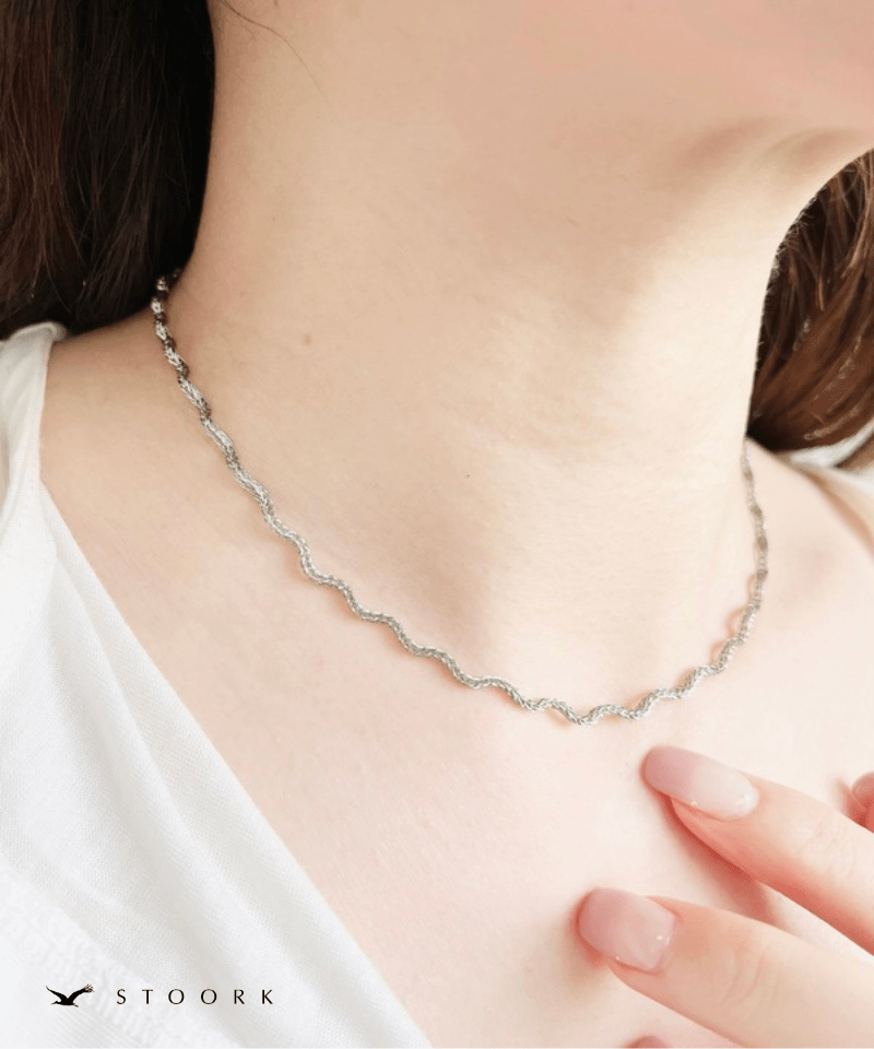 健康アクセサリー LINE WAVE Wave Line Necklace | 金属アレルギー対応アクセサリー通販ショップ