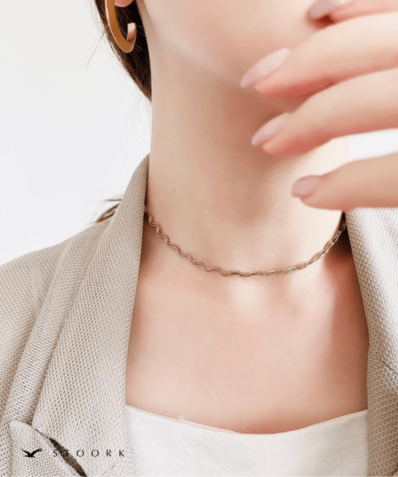 Wave Line Necklace | 金属アレルギー対応アクセサリー通販ショップ Wave Line Necklace | 金属アレルギー対応アクセサリー通販ショップ