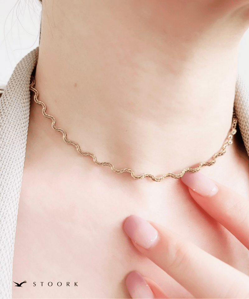 Wave Line Necklace | 金属アレルギー対応アクセサリー通販ショップ