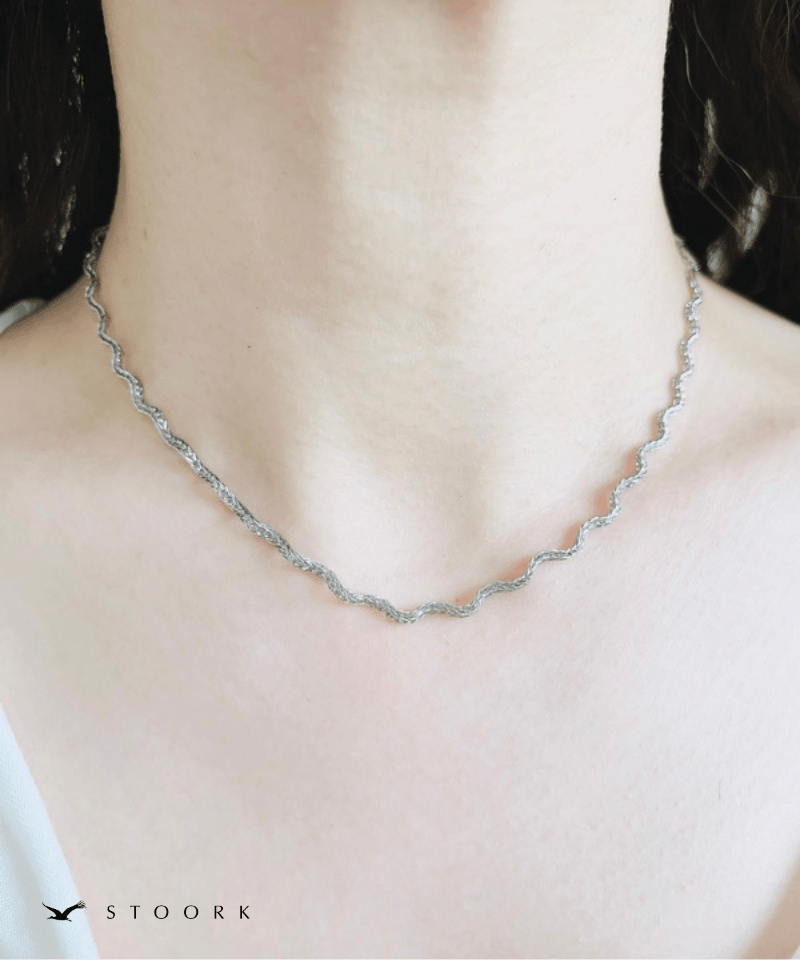 Wave Line Necklace | 金属アレルギー対応アクセサリー通販ショップ
