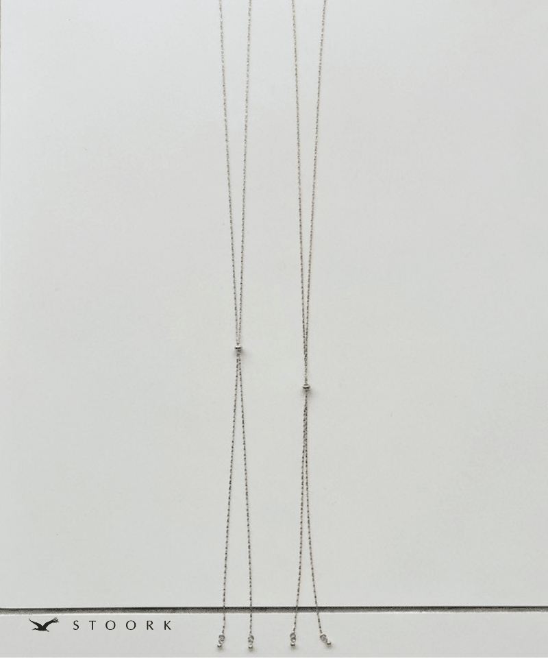 Y Line Slider petal Necklace - stoork