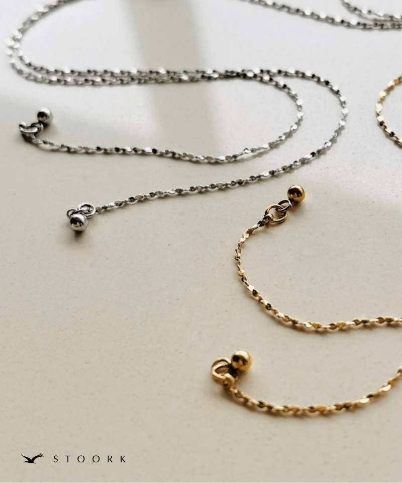 Y Line Slider petal Necklace - stoork