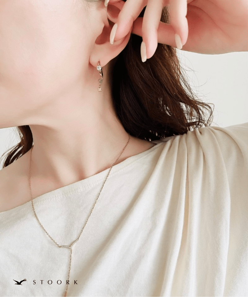 Zircon Charm Hoop Pierce - stoork