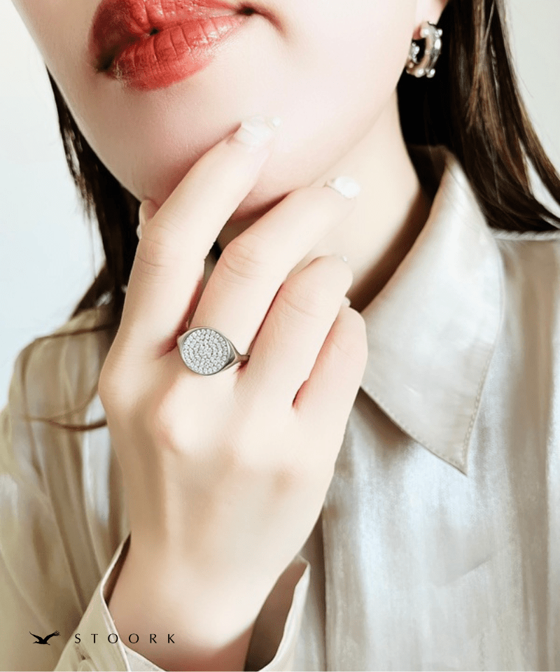 Zircon Circle Ring - stoork