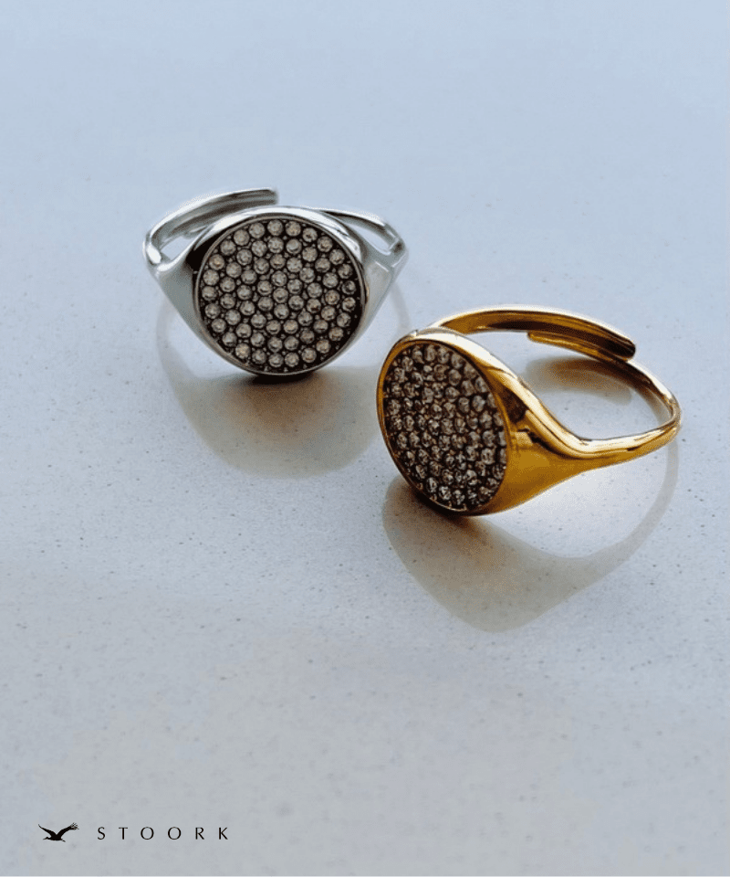 Zircon Circle Ring - stoork