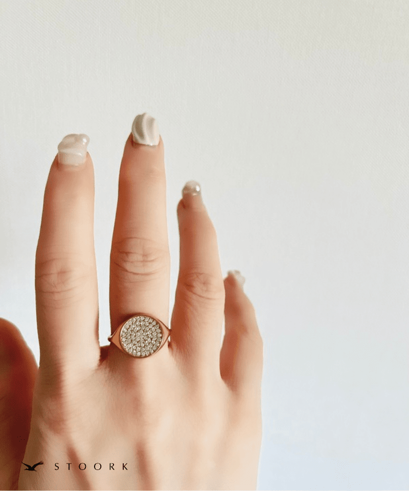 Zircon Circle Ring - stoork