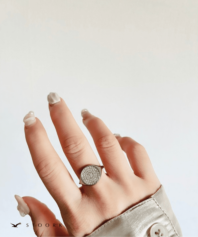 Zircon Circle Ring - stoork