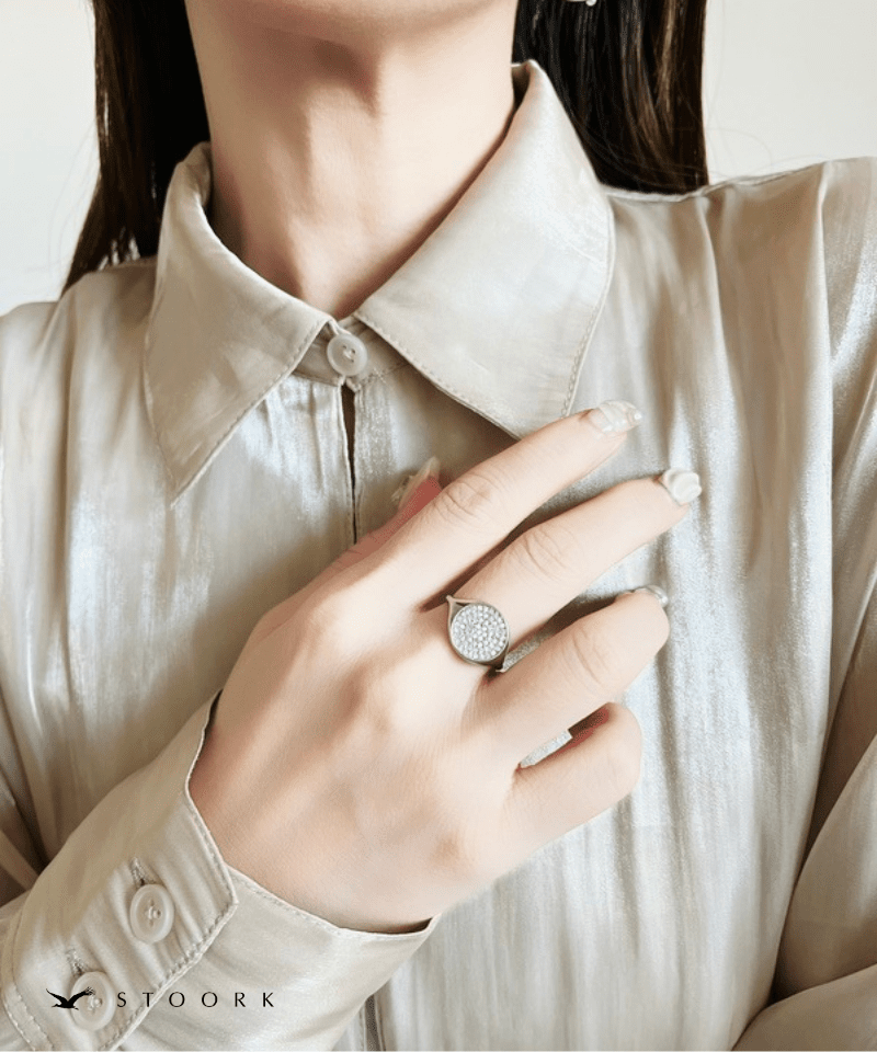 Zircon Circle Ring - stoork