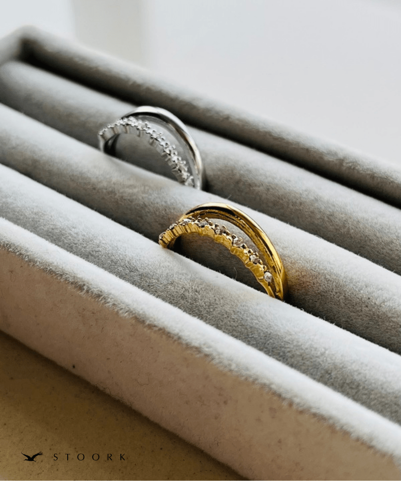 Zircon Double Line Ring - stoork