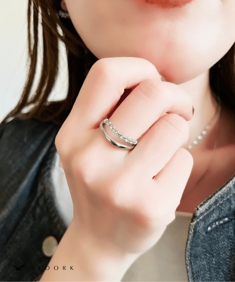 Zircon Double Line Ring - stoork