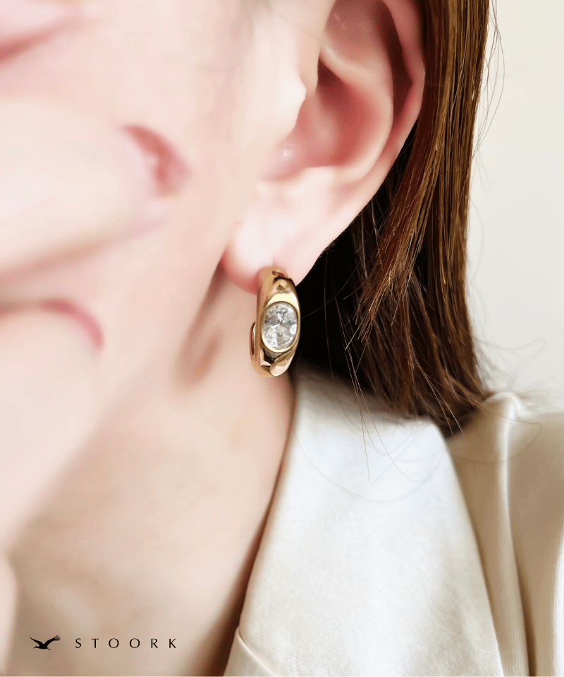 Zircon Fat Pierce | 金属アレルギー対応アクセサリー通販ショップstoork