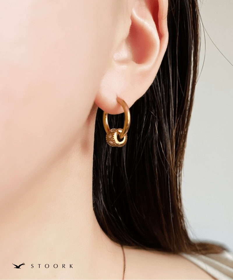 Zircon Ring Hoop Pierce - stoork