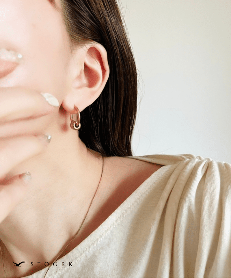 Zircon Ring Hoop Pierce - stoork