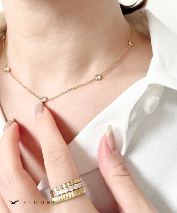 Zircon Station Necklace - stoork